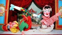 bryan clarke punch and judy puppets professor jingles